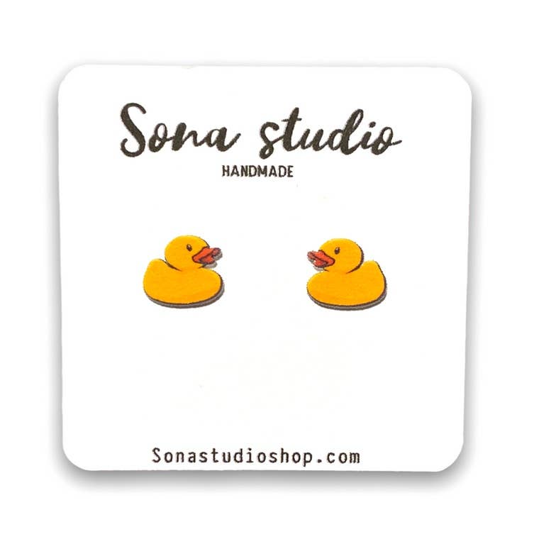 Sona Studio - Rubber Duckie Earrings