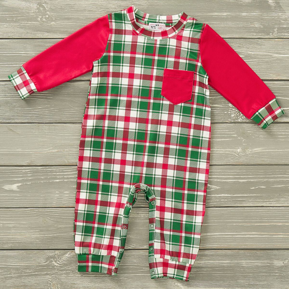 Poinsettias & Plaid - Boy Romper