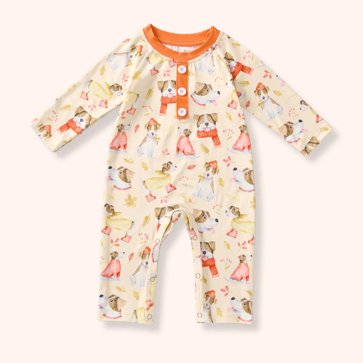 SNUGGLY PAWS - BOY ROMPER