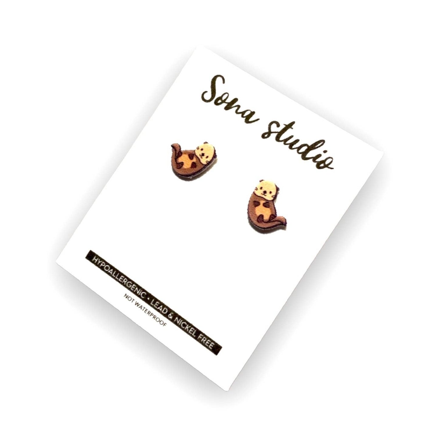 Sona Studio - You Otter Know Handmade Stud Earrings