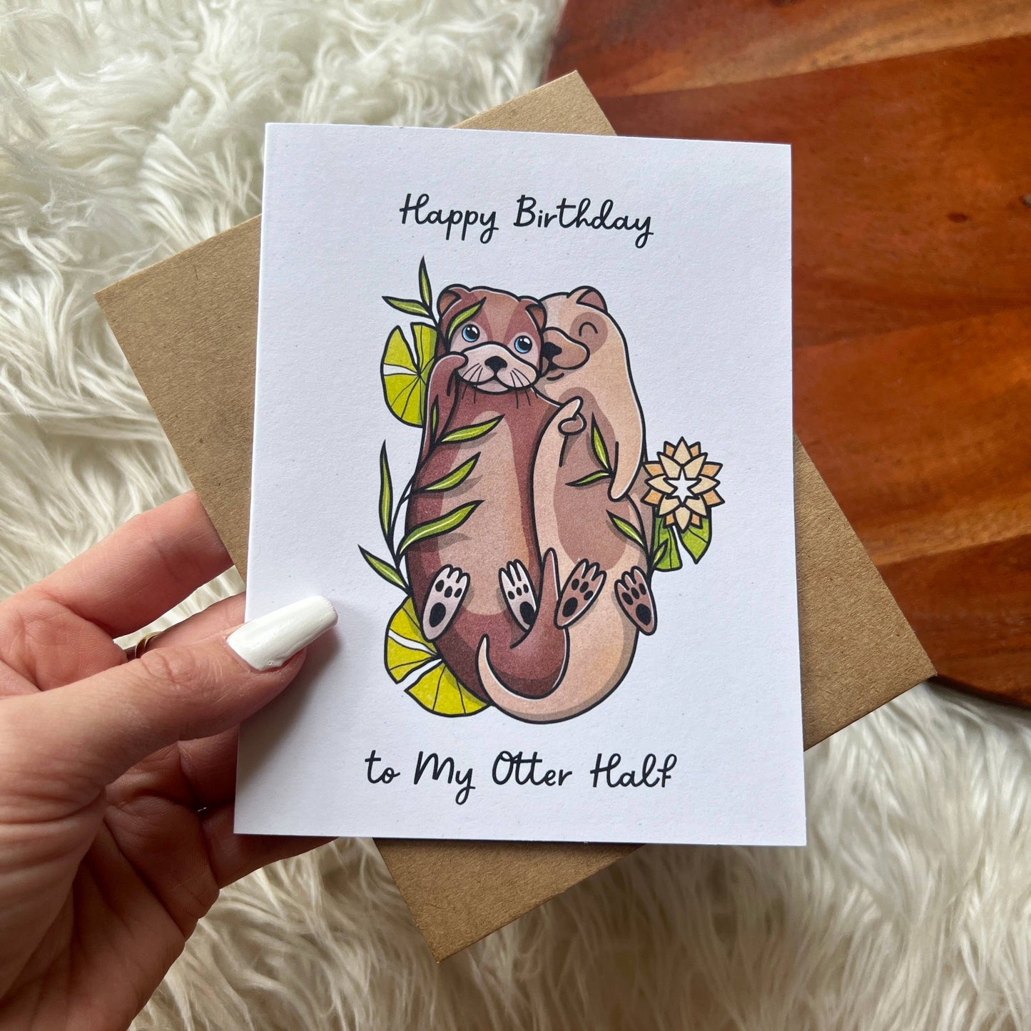 Big Moods - "Happy Birthday to my Otter Half" Birthday Card Pun