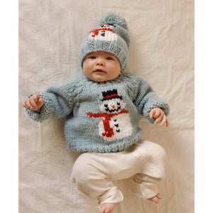 Huggalugs - Frosty Snowman Surf Blue Beanie Hat