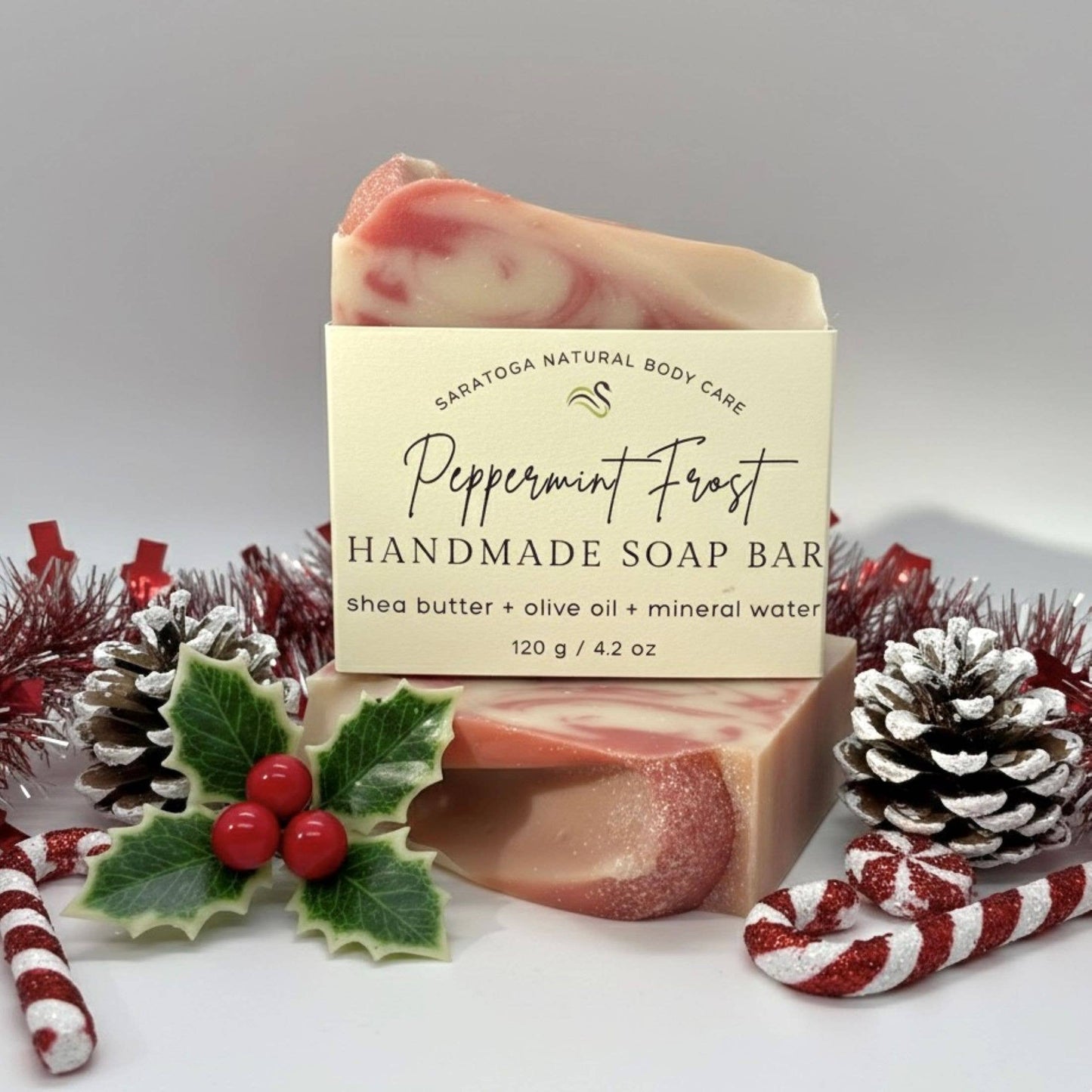 Coming Soon! - Peppermint Frost Handmade Soap Bar VEGAN Winter