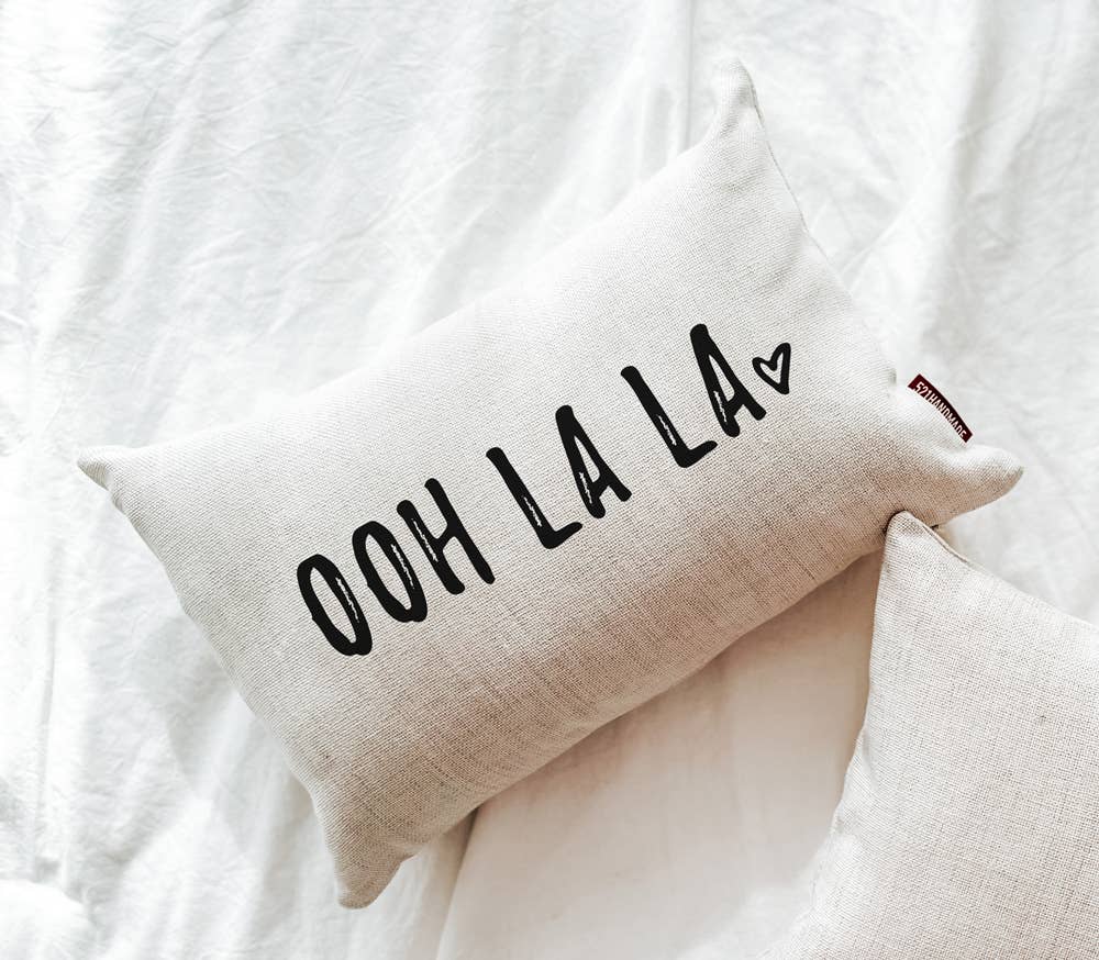 521handmade - Valentines Pillow, Ooh La La, Heart Pillow, Farmhouse Pillow