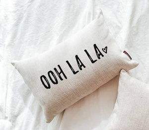 Open image in slideshow, 521handmade - Valentines Pillow, Ooh La La, Heart Pillow, Farmhouse Pillow
