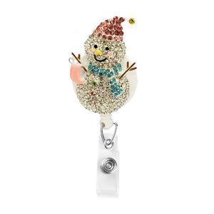 OUTSIDE THE BOX, LLC - Snowman Sparkle and Shine Rhinestone Badge Reel