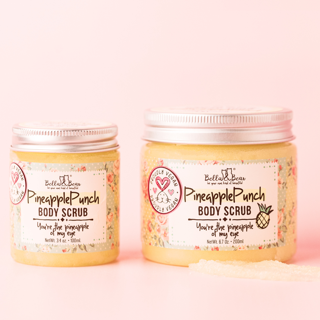 Bella & Bear - Pineapple Punch Body Scrub | Body Soap & Moisturizer 6.7oz