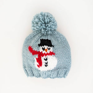 Open image in slideshow, Huggalugs - Frosty Snowman Surf Blue Beanie Hat
