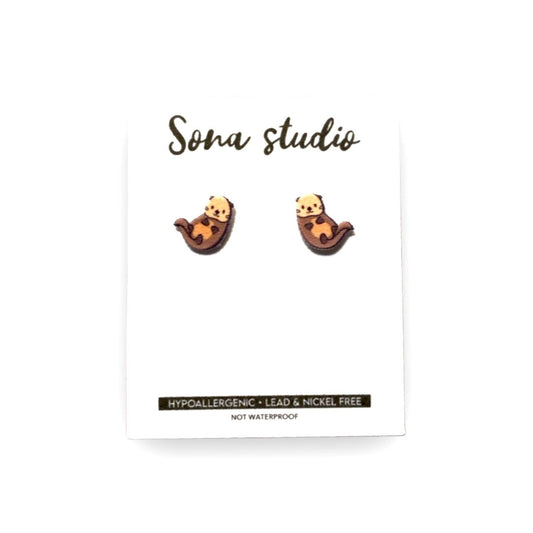 Sona Studio - You Otter Know Handmade Stud Earrings