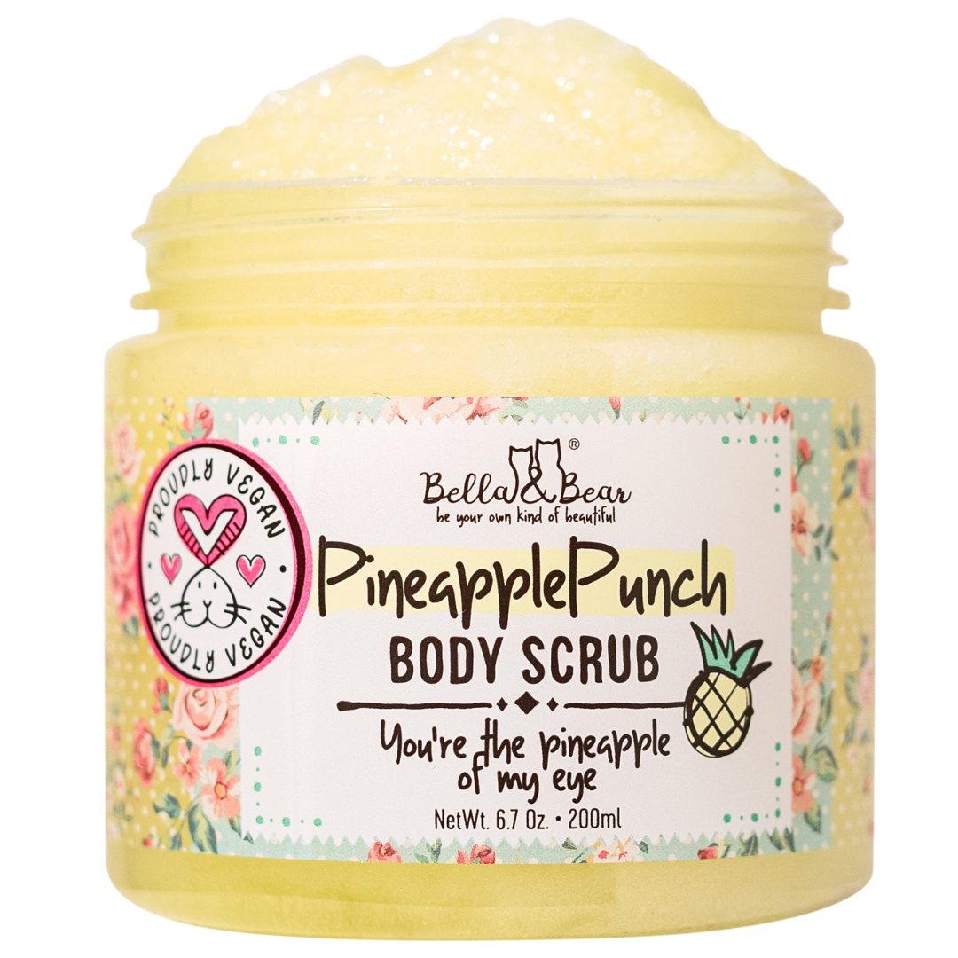 Bella & Bear - Pineapple Punch Body Scrub | Body Soap & Moisturizer 6.7oz