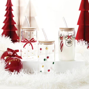 Santa Barbara Design Studio by Creative Brands - 16oz Glass Tumbler - Ornaments