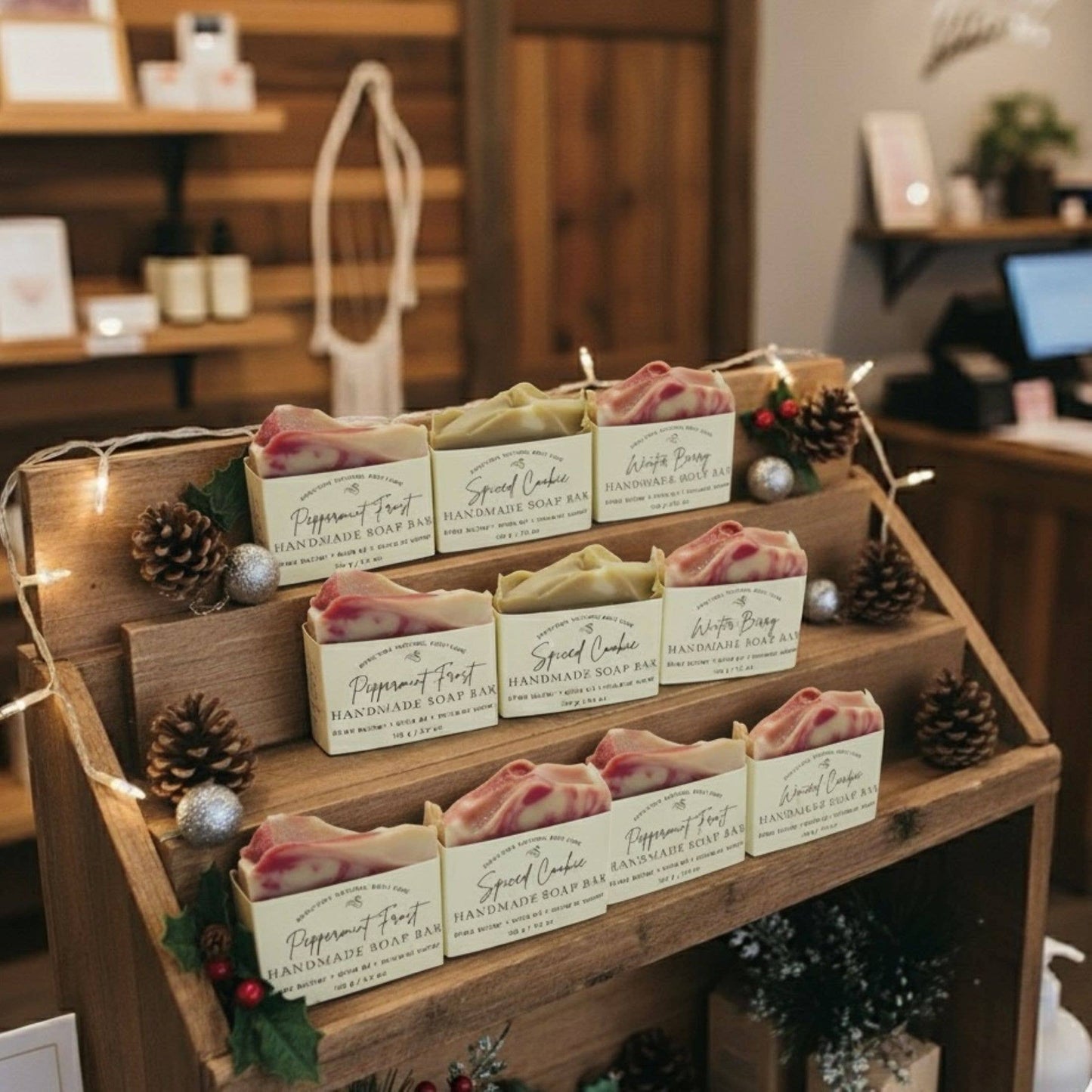 Coming Soon! - Peppermint Frost Handmade Soap Bar VEGAN Winter