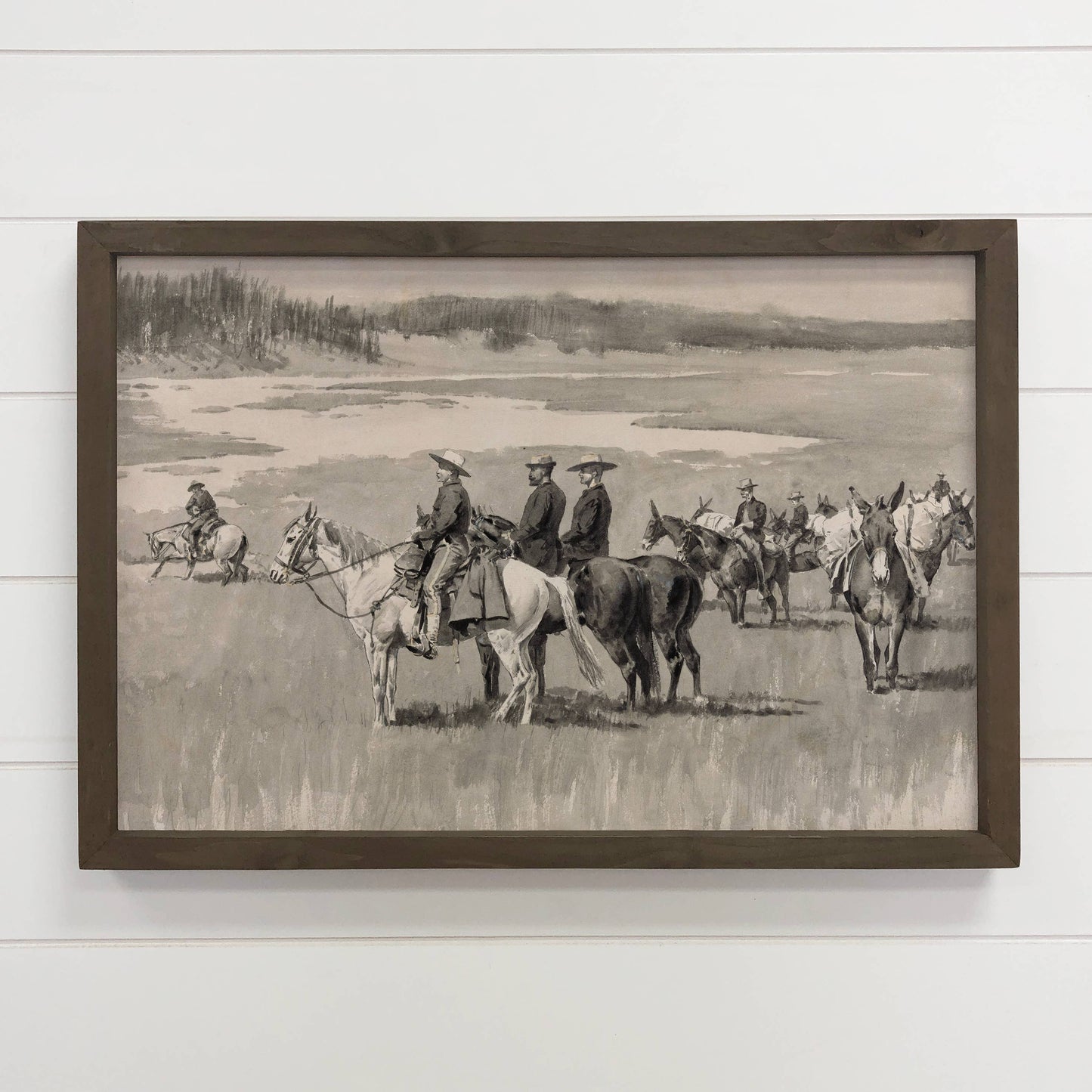 Hangout Home - Forest Rangers - Vintage Ranger Canvas Art - Wood Framed Art