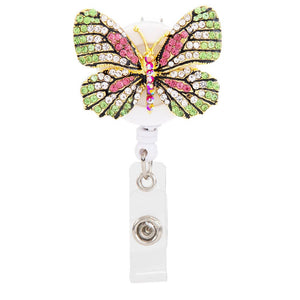 OUTSIDE THE BOX, LLC - Butterfly Sparkle and Shine Rhinestone Badge Reel