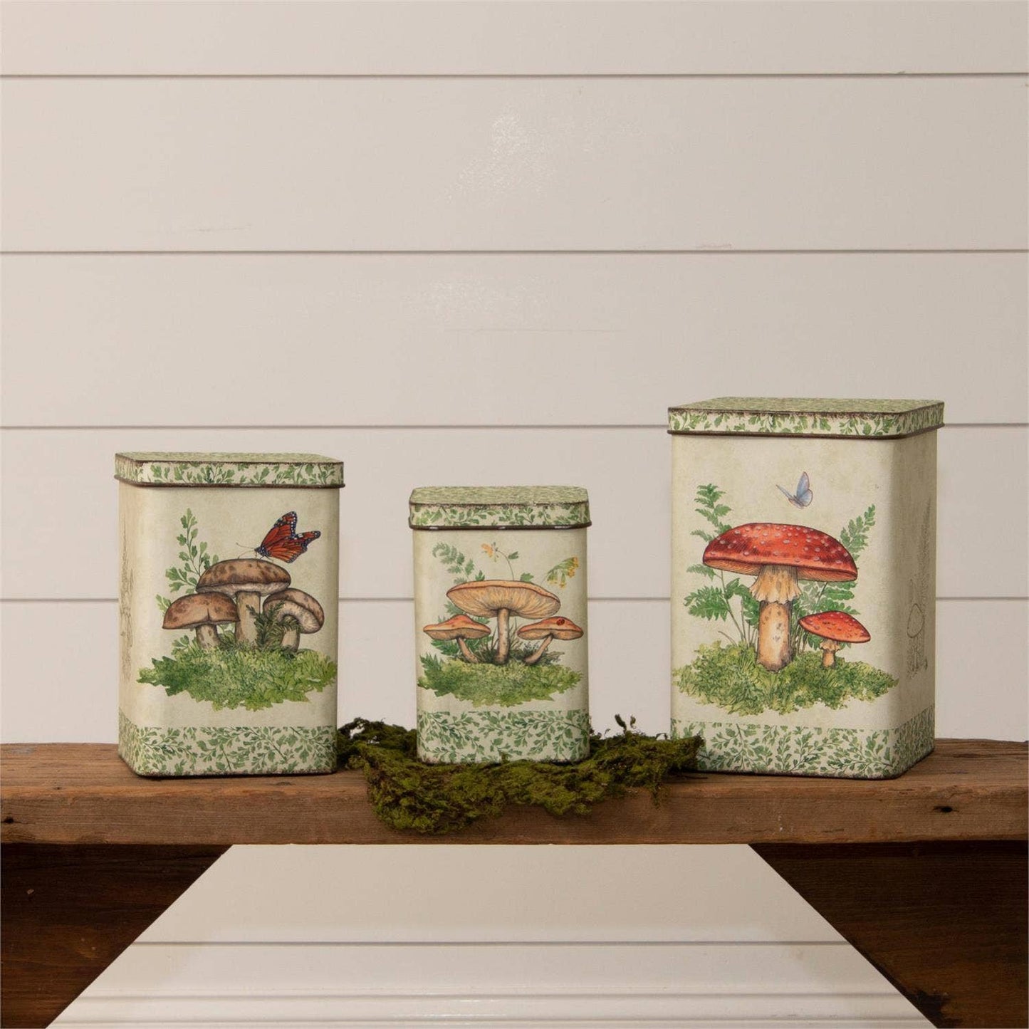 Audrey's - Nesting Tins - Mushroom Forest (Set Of 03)