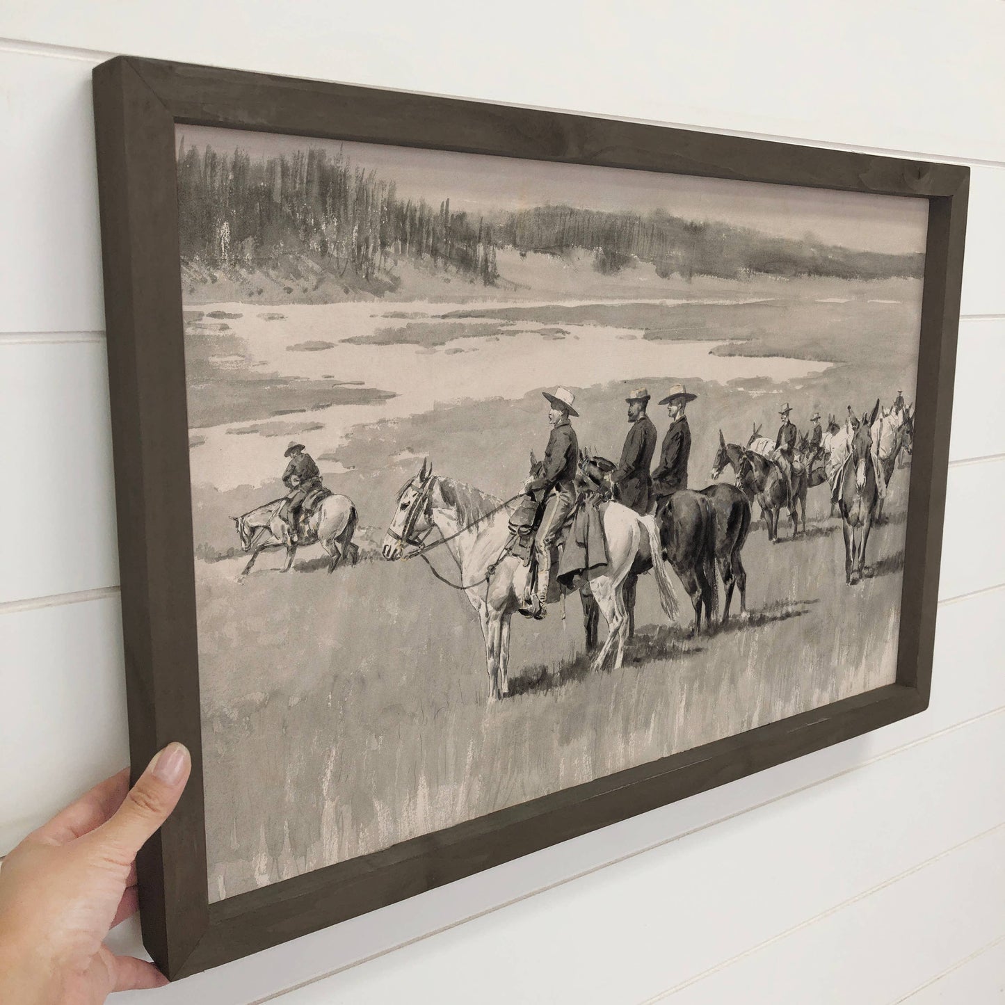 Hangout Home - Forest Rangers - Vintage Ranger Canvas Art - Wood Framed Art