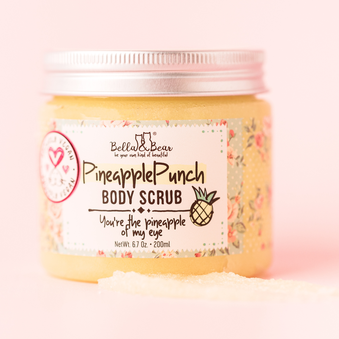 Bella & Bear - Pineapple Punch Body Scrub | Body Soap & Moisturizer 6.7oz