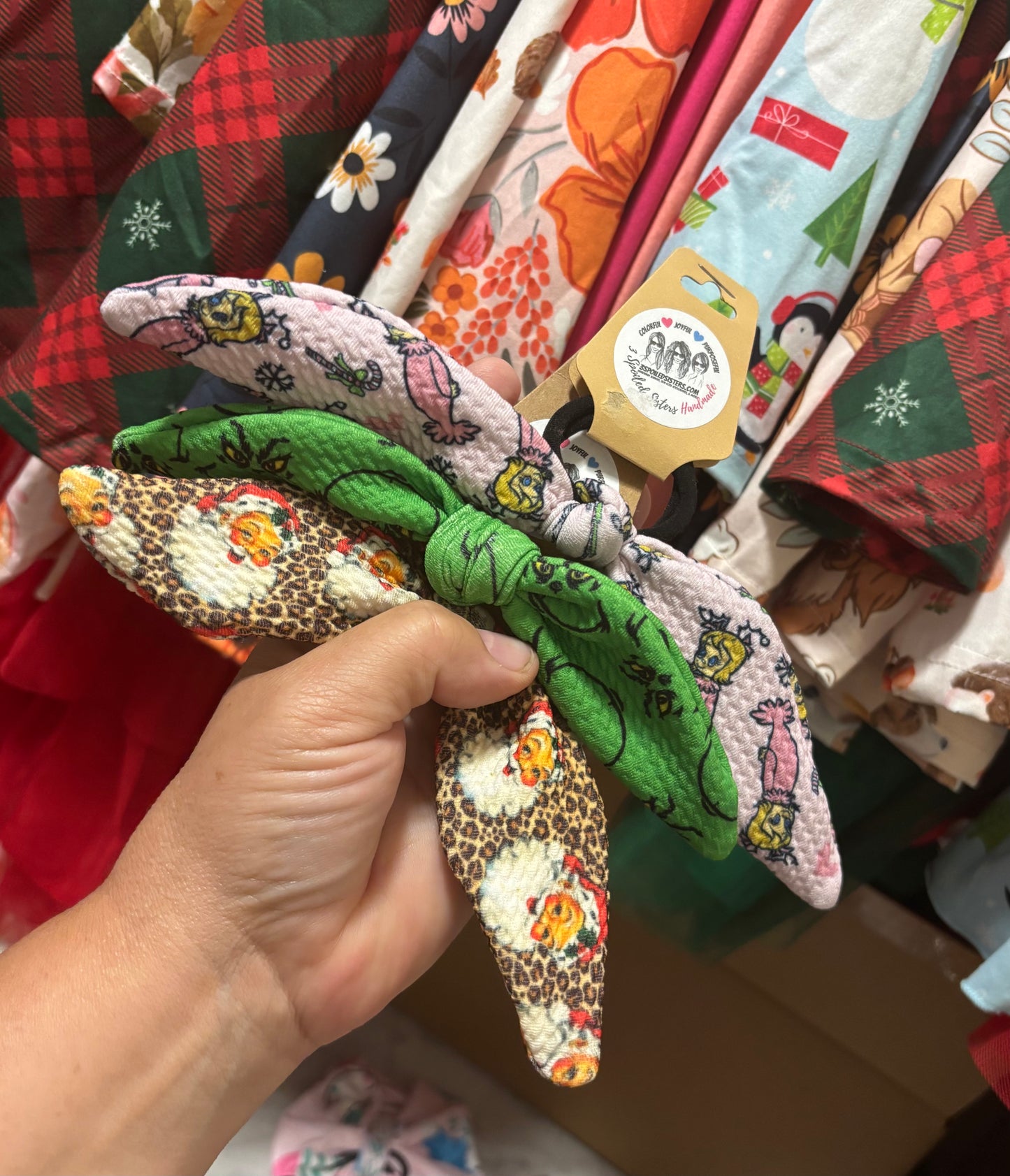 HOLIDAY HAIR TIE BOWS