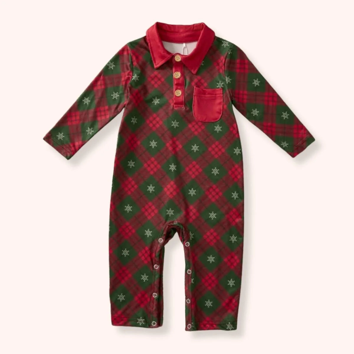 CHRISTMAS PLAID - BOY ROMPER