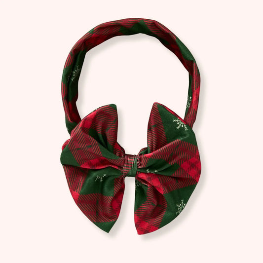 CHRISTMAS PLAID - BOW HEADBAND