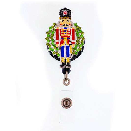 Nutcracker Sparkle and Shine Rhinestone Badge Reel