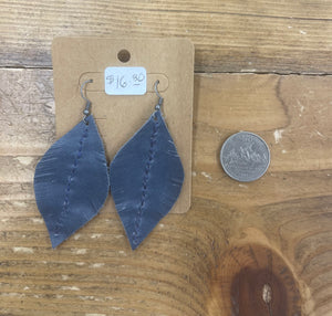 Open image in slideshow, Handcrafted Leather Earrings
