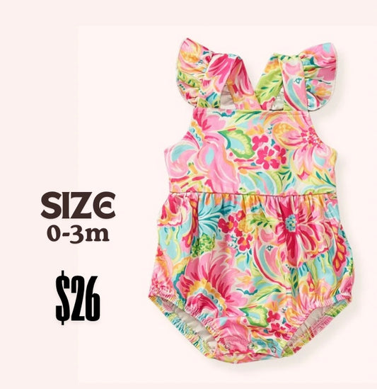 TROPICAL ESCAPE - GIRL ROMPER