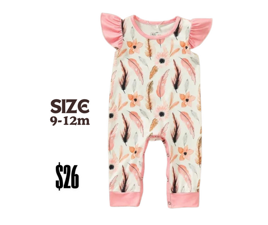 FANCY FEATHERS - GIRL ROMPER
