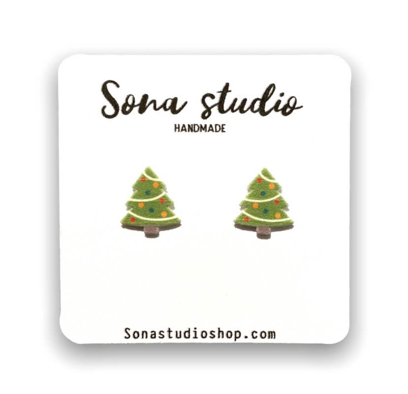 Sona Studio - Christmas Tree Earrings