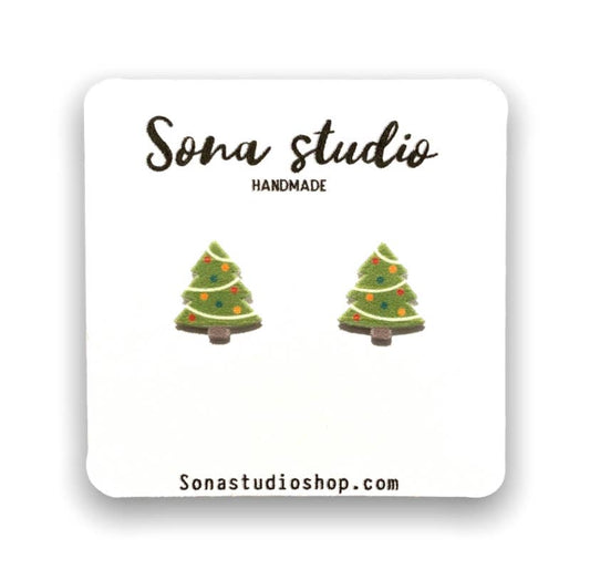 Sona Studio - Christmas Tree Earrings