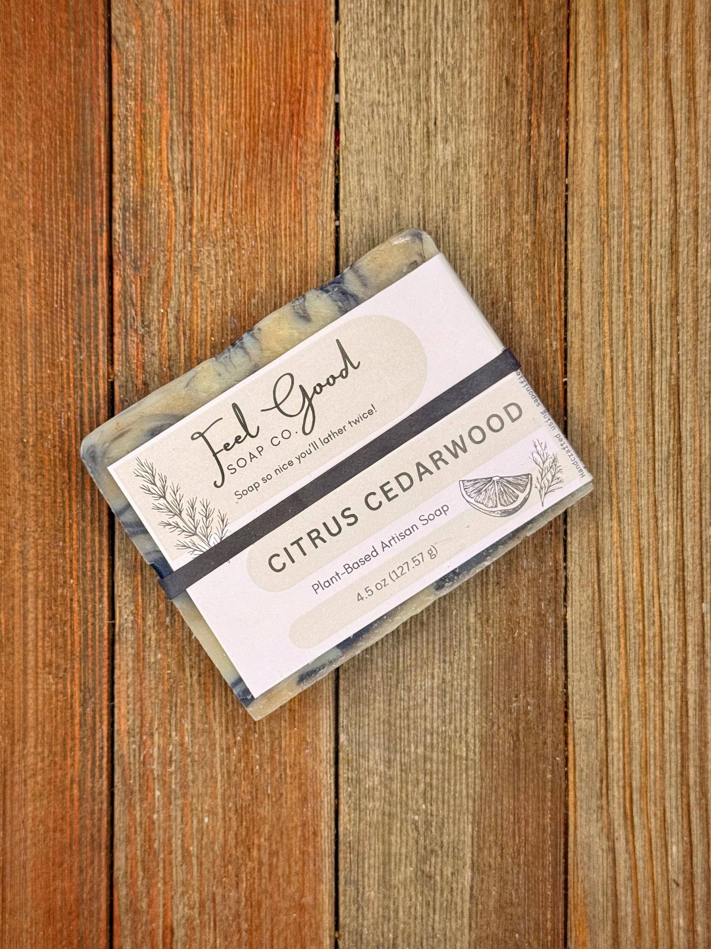 Mamas Handmade Sudsy Soaps - Citrus Cedarwood Organic Coconut Milk & Shea Butter Soap