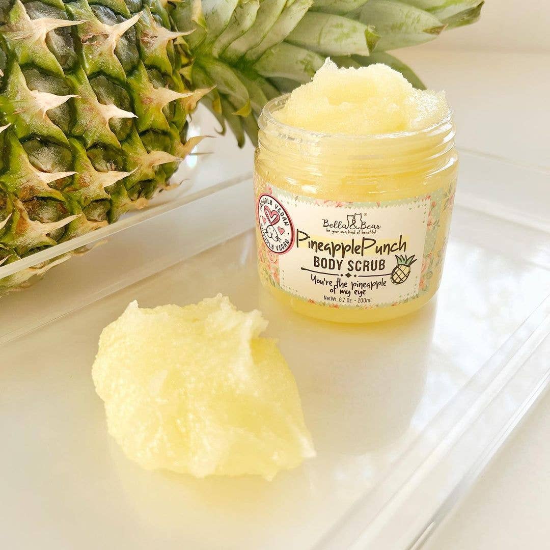 Bella & Bear - Pineapple Punch Body Scrub | Body Soap & Moisturizer 6.7oz