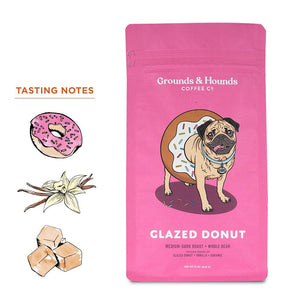 Open image in slideshow, Grounds &amp; Hounds Coffee Co. - Flavored: Glazed Donut Blend Coffee
