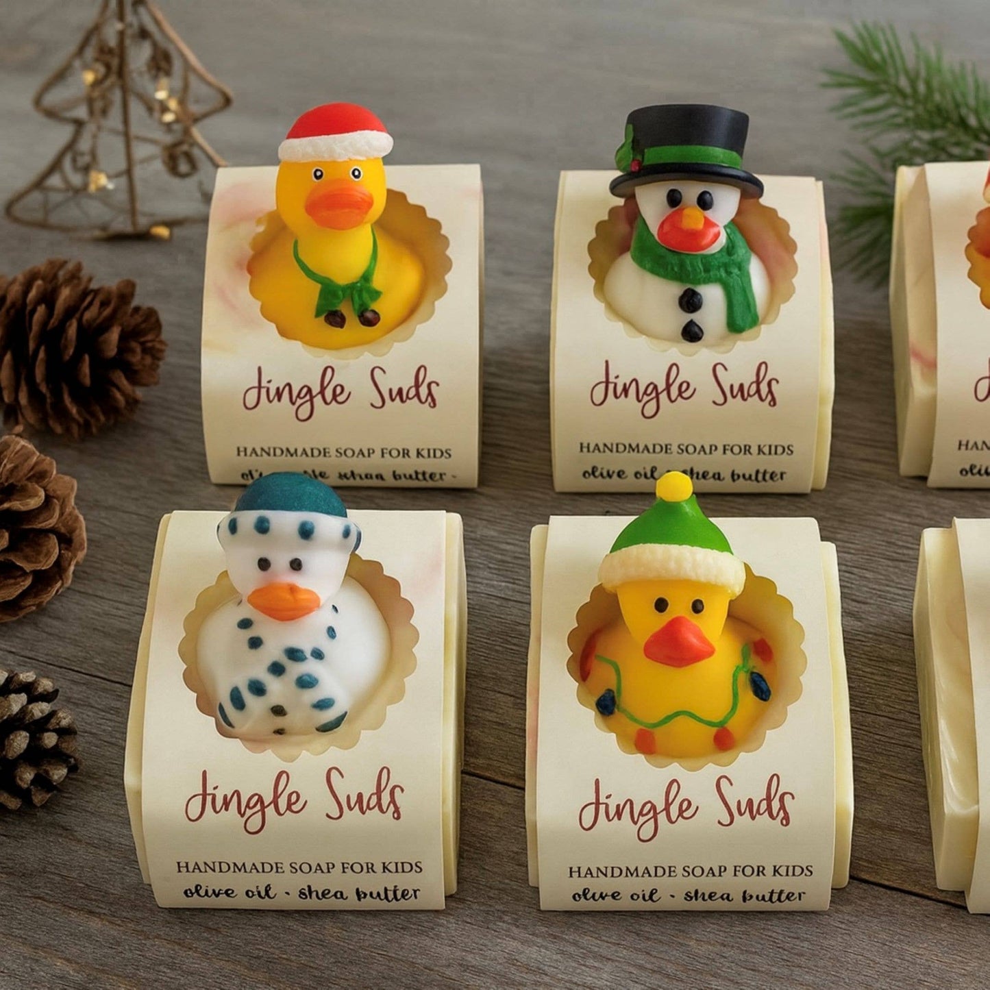 Jingle Suds Holiday Handmade Soap Bar for Kids SEASONAL