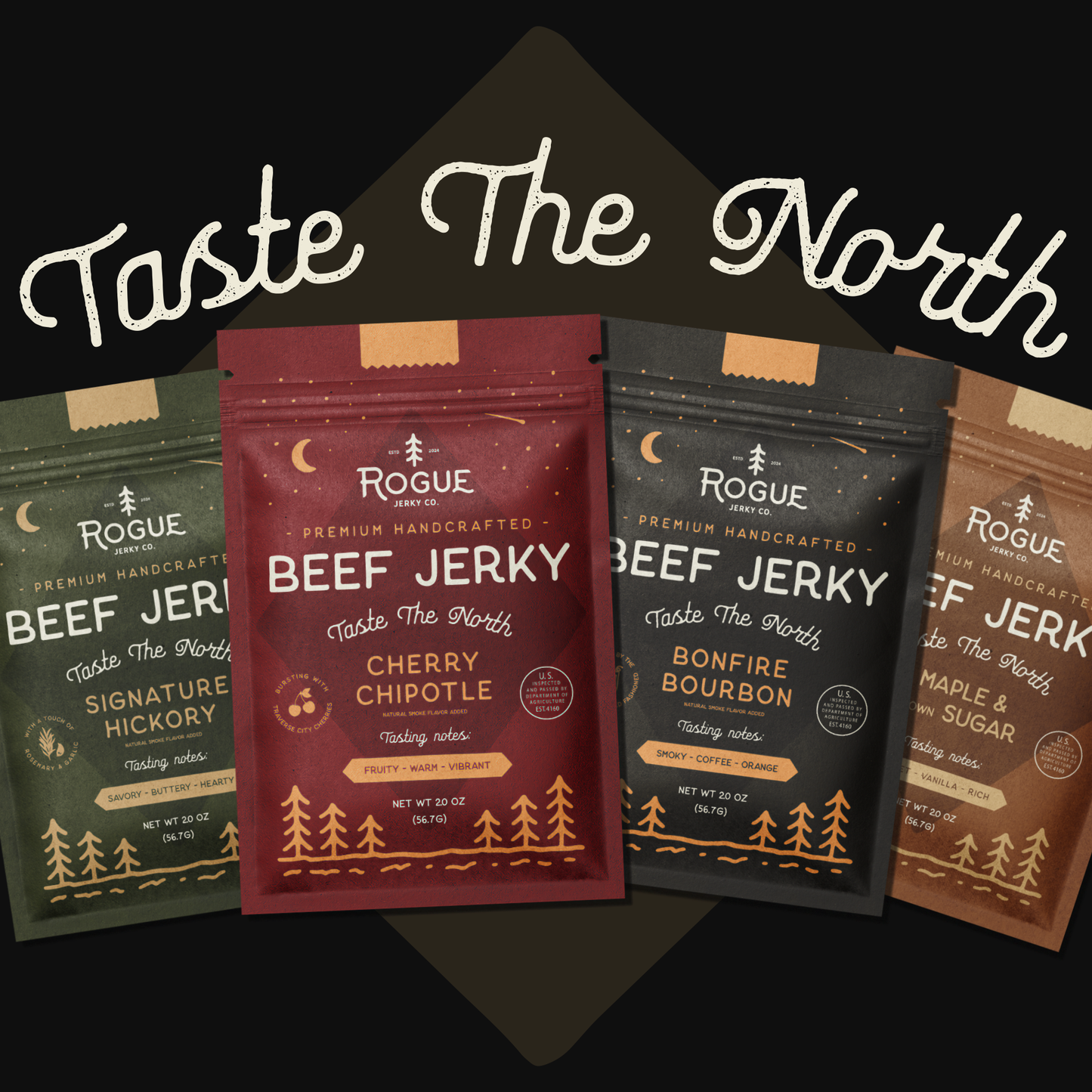 Rogue Jerky Co. -  4 Flavors - Premium Jerky