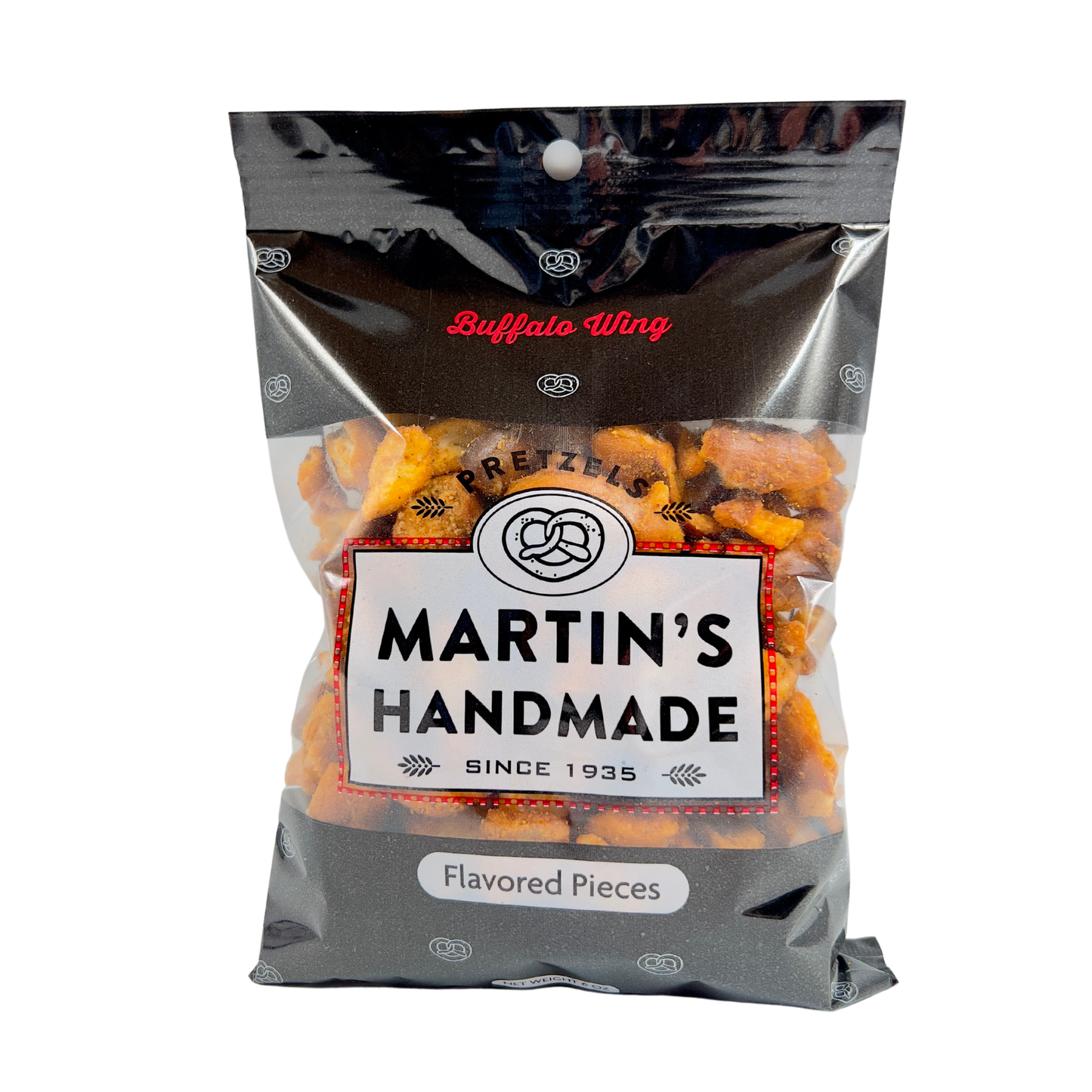 Martins Handmade Pretzels - Spicy Buffalo Wing Pretzel Pieces - 6oz Bags