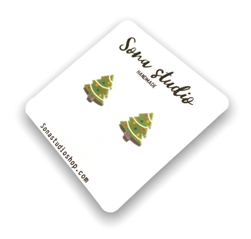 Sona Studio - Christmas Tree Earrings