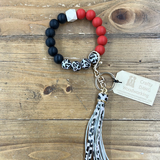 Wristlet, Red Leopard