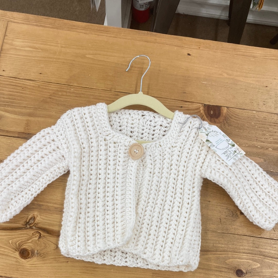 (116) baby sweater 1-2t white
