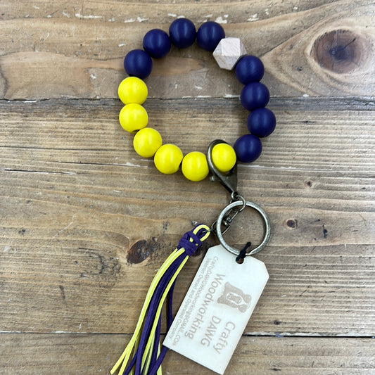 Wristlet, Purple and Yellow